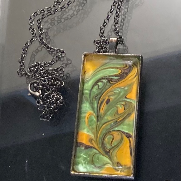 Fractal Leaves Pendant Necklace - Picture 2 of 2